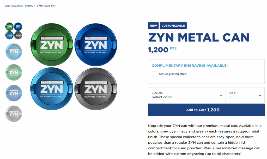 ZYN Rewards Login